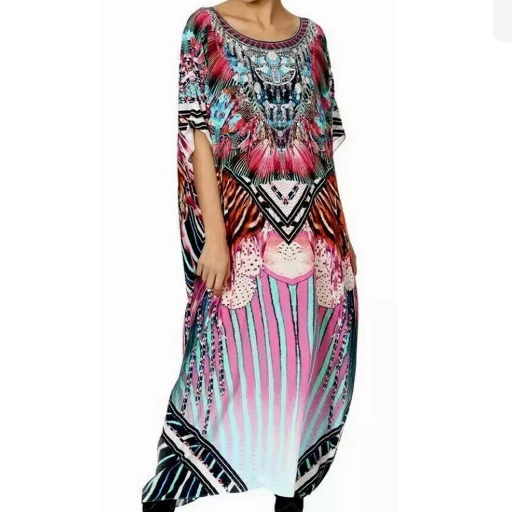 *NWT Camilla Franks Rainbow Eyes Kaftan Maxi Dress